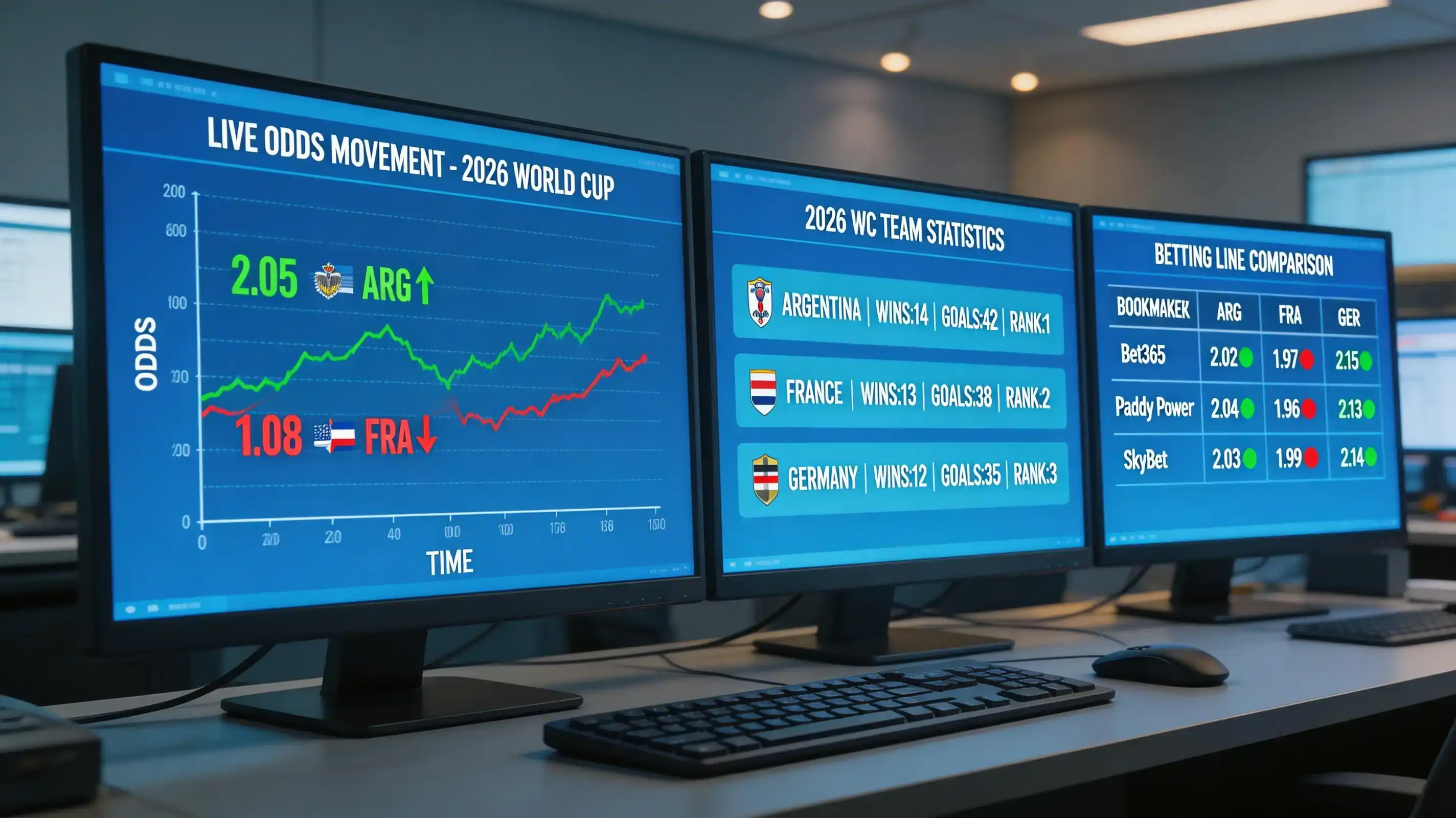 Comparaison des cotes entre bookmakers belges pour le Mondial 2026